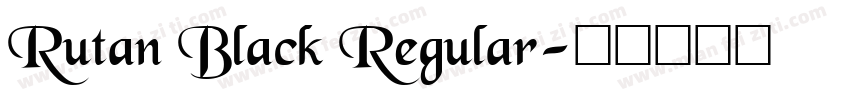 Rutan Black Regular字体转换